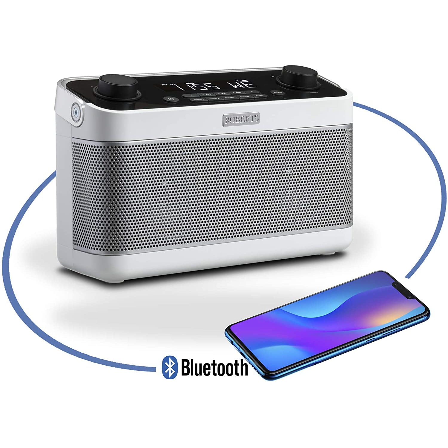 Roberts Blutune 5 DAB+/DAB/FM Radio with Bluetooth and Alarm Function - White