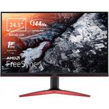 Acer KG251Q 24.5 Inch FHD Gaming Monitor UM.KX1EE.J01 - Black/Red