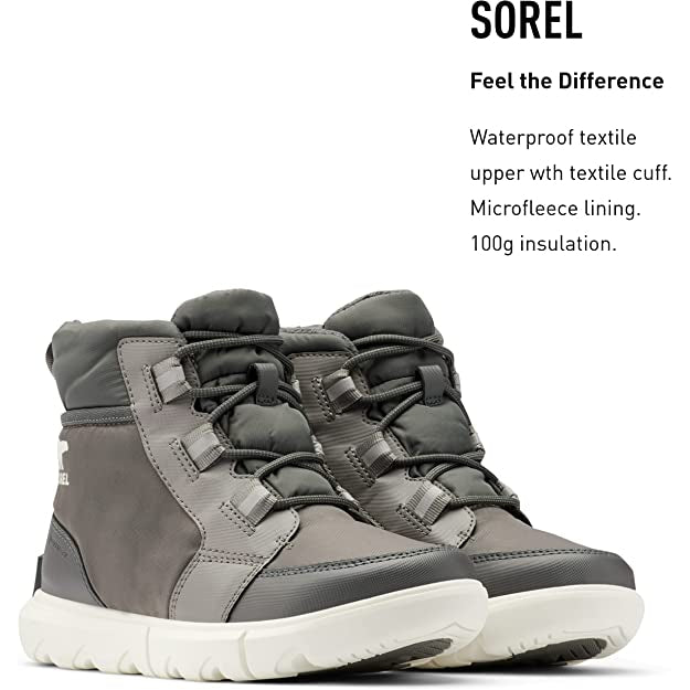 Sorel Women's Winter Boots Explorer II Carnival Sport, Grey