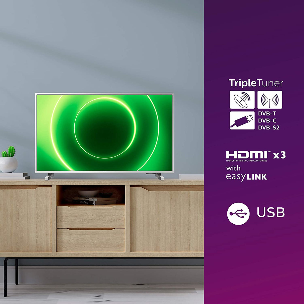 Philips 32 Inch 32PFS6905 Smart FHD HDR LED Ambilight TV - Refurbished Pristine