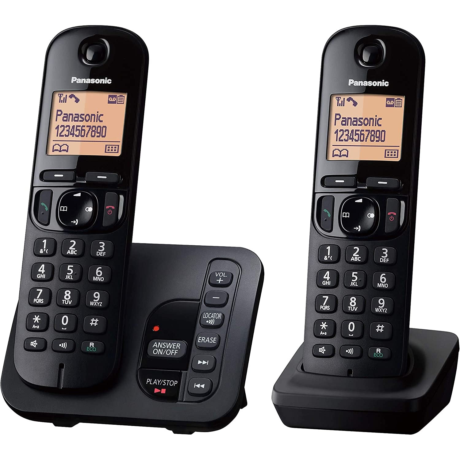 Panasonic KX-TGC222EB Digital Cordless Telephone, Twin DECT - Refurbished Good