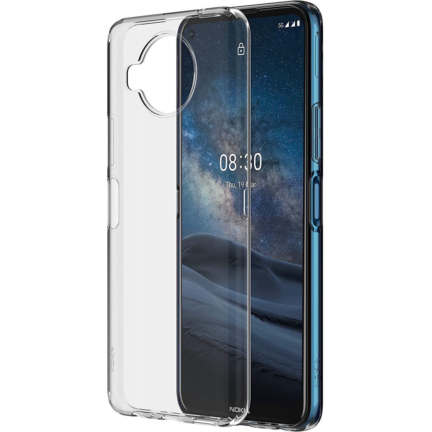 Nokia CC-183 Clear Phone Case Designed for Nokia 8.3 5G, Protective Phone Cover, Shockproof, Rounded Raised Edges