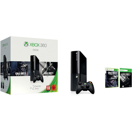 Xbox 360 Console 500GB Black + Call of Duty: Ghosts + Call of Duty: Black Ops 2