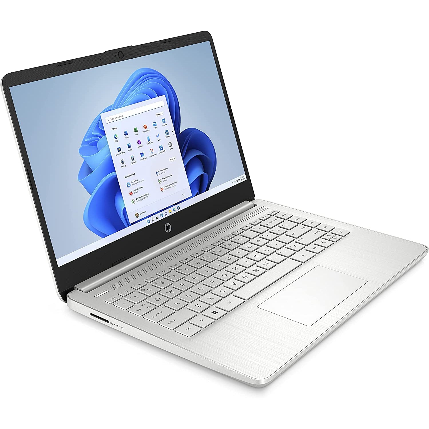 HP 14S-FQ1000NA Laptop, AMD Ryzen 5 8GB RAM 256GB SSD 14" - Silver - Refurbished Pristine