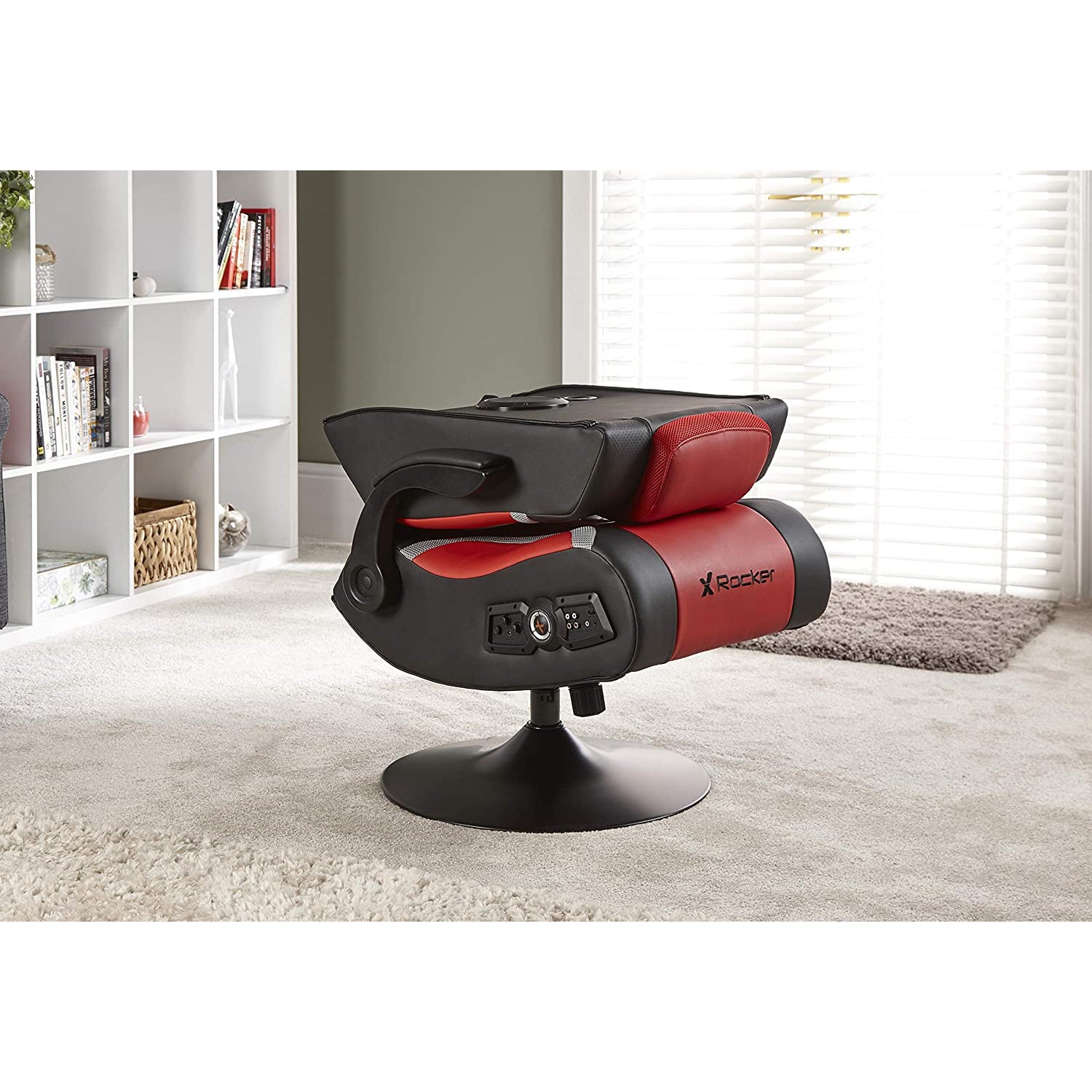 X Rocker Vision 2.1 Wireless Pedestal Chair - Black / Red