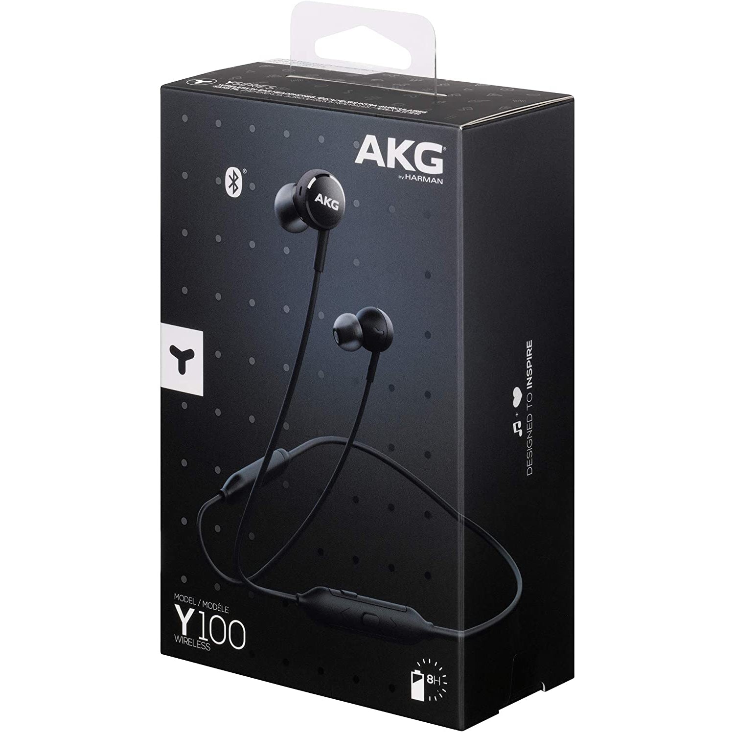 AKG Y100 Wireless In-Ear Headphones - Black - Refurbished Pristine