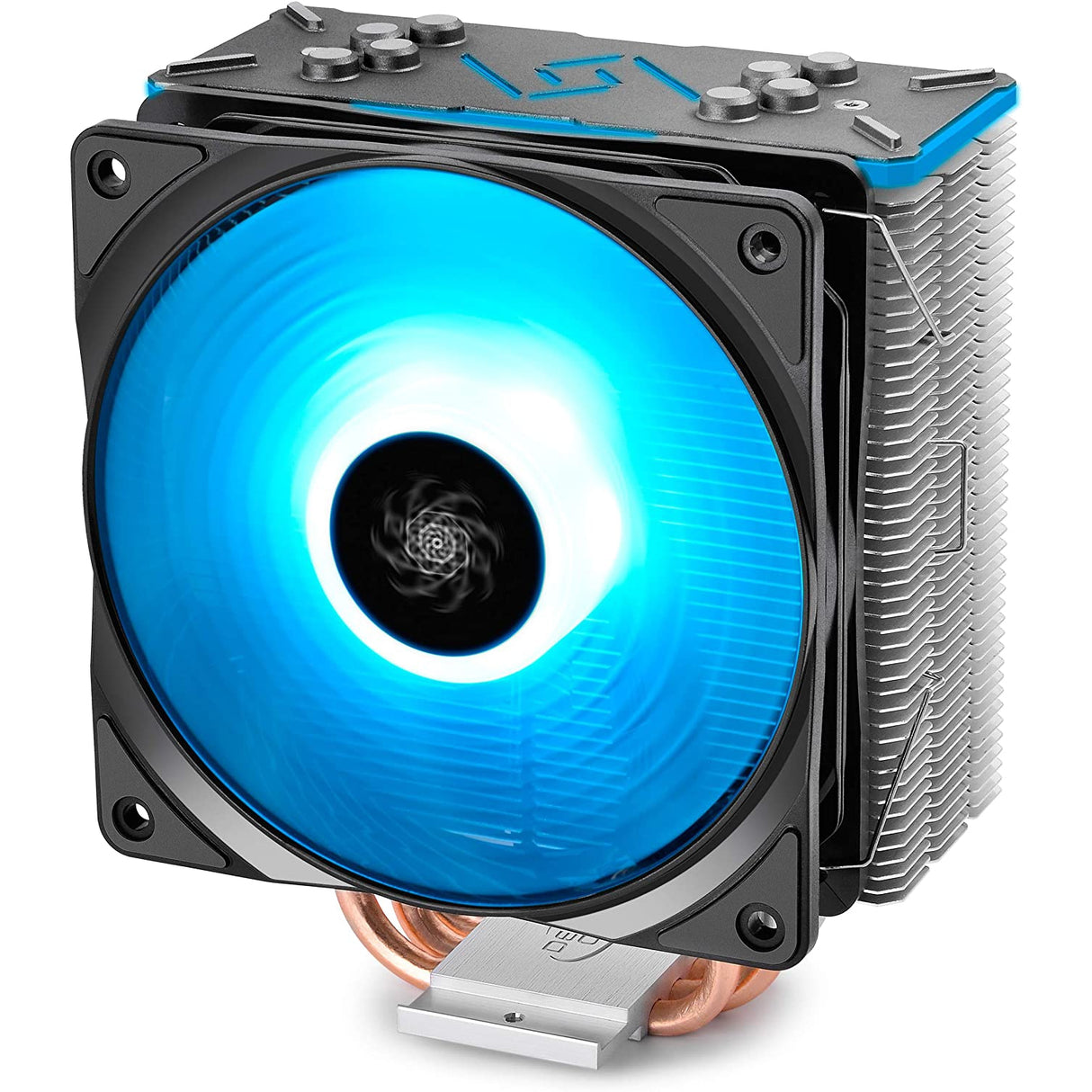 Deepcool Gammaxx GT BK, CPU Air Cooler, SYNC RGB Fan and RGB Black Top Cover, 4 Heatpipes, 120mm RGB Fan, Universal Socket Solution