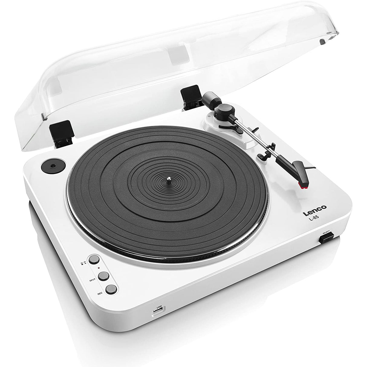Lenco L-85 Belt Drive Turntable with Integrated Stereo Pre-Amplifier