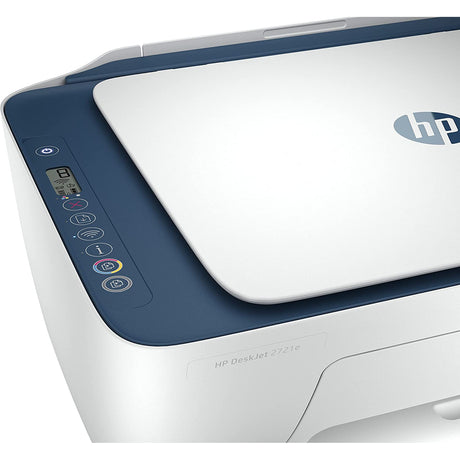 HP DeskJet 2721e All-in-One Wireless Inkjet Printer - White / Blue