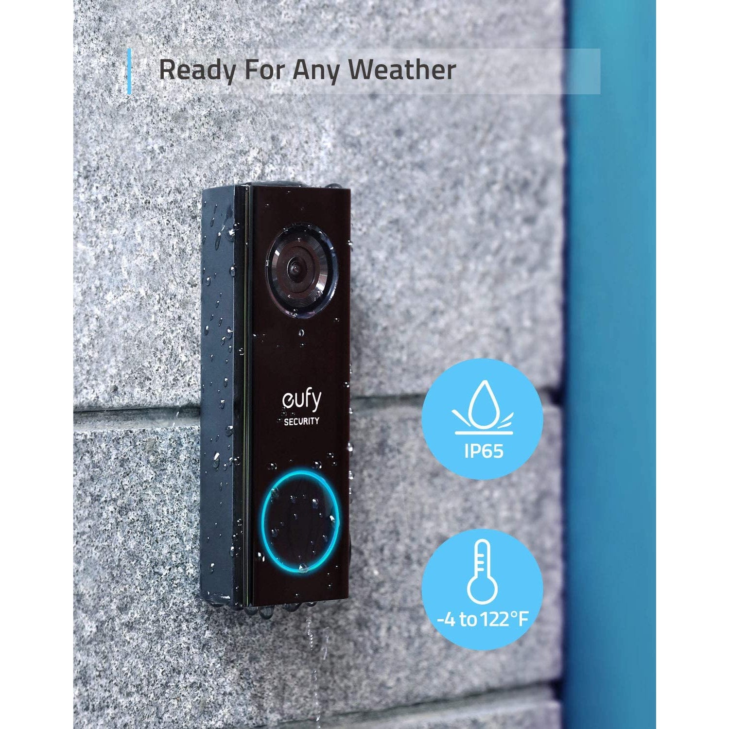 Eufy Security Wi-Fi Video Doorbell, 2K Resolution, Real-Time Response, Secure Local Storage, Free Wireless Chime, Wired