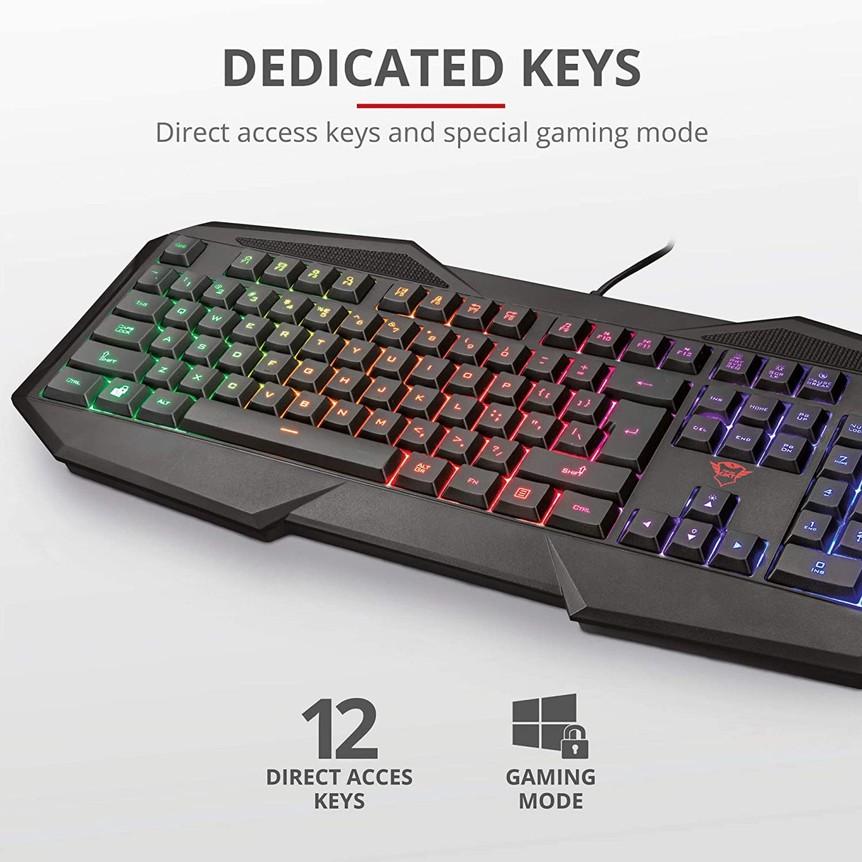 Trust Avonn GXT 830-RW Gaming Keyboard, Black