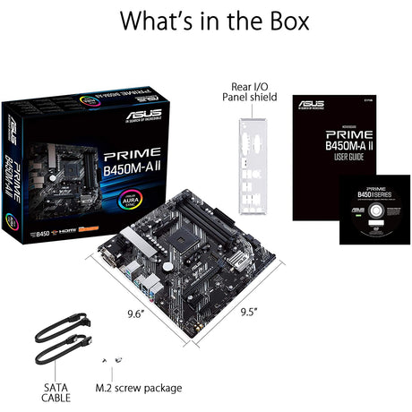 ASUS Prime B450M-A II, AMD AM4, MATX Motherboard