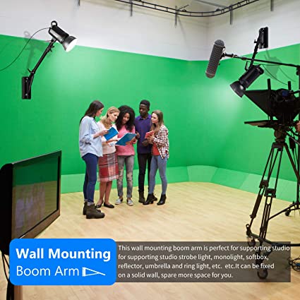 Neewer 49" Triangle Wall Mounting Boom Arm for Studio Lights