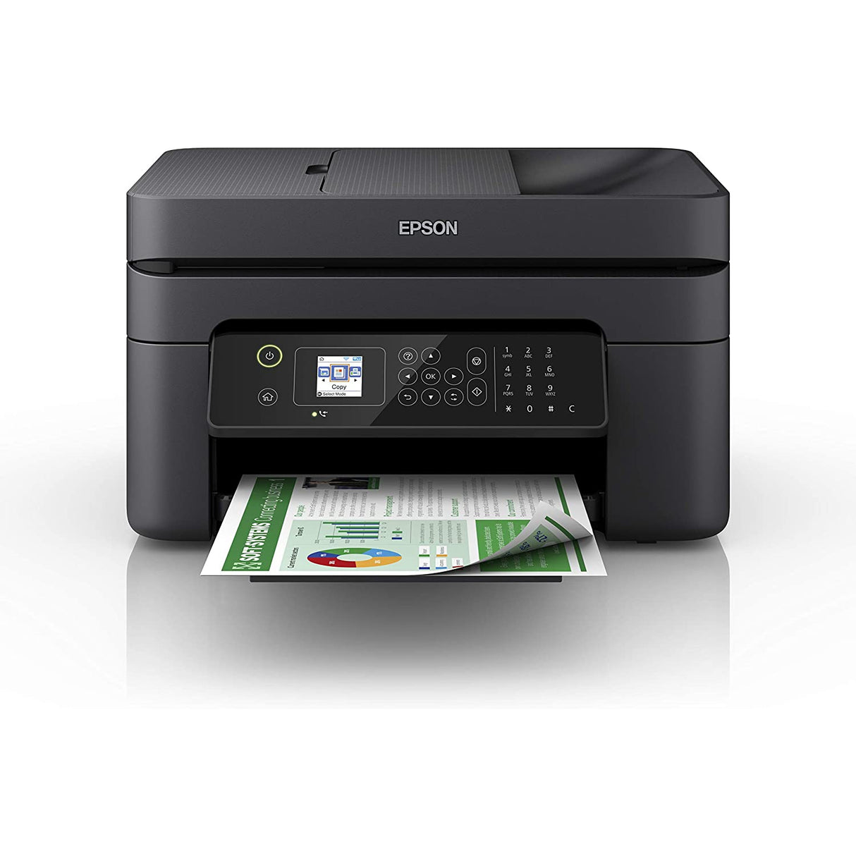 Epson WorkForce WF-2830DWF Print/Scan/Copy/Fax Wi-Fi Printer with ADF, Black