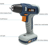 Blue Ridge Cordless Drill Driver 12V, Electric Screwdriver with Charger, 13pcs Accessory Kit