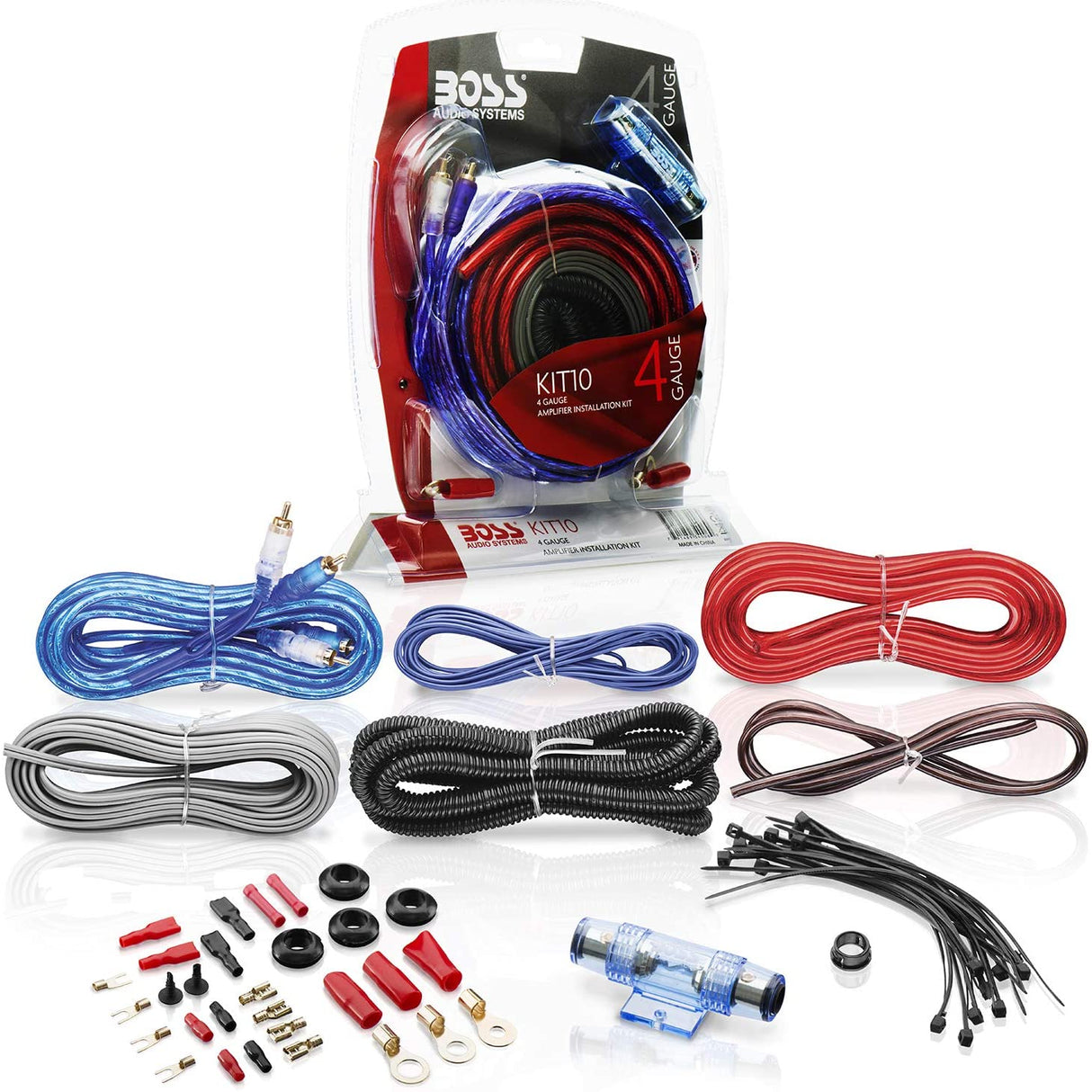 Boss Audio KIT-10 Complete 4 Gauge Amplifier Installation Kit