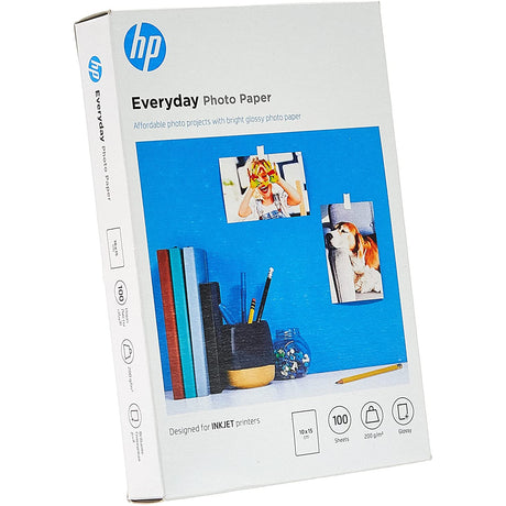 HP Everyday Photo Paper, 100 Sheets, 10x15cm, 200g/m2, Glossy - White