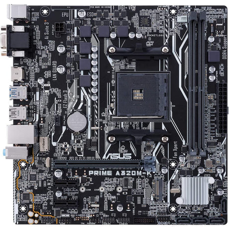 ASUS PRIME A320M-K AM4 Motherboard - 90MB0TV0-M0EAY0