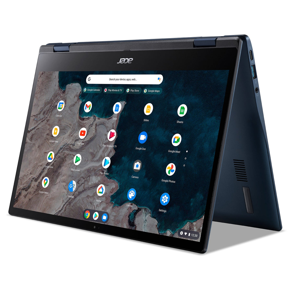Acer Spin 513 CP513-1H Laptop Qualcomm Snapdragon 4GB RAM 64GB eMMC 13.3" - Blue - Refurbished Pristine