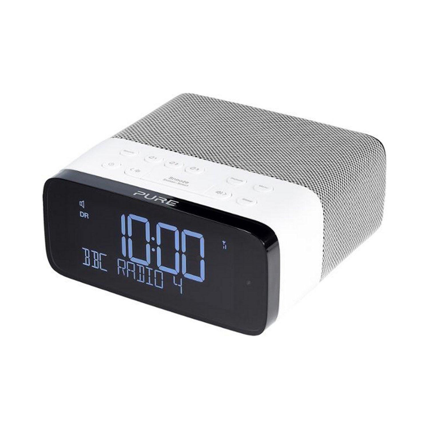 Pure Siesta Rise DAB+/FM Bedside Alarm Clock, White - Refurbished Excellent