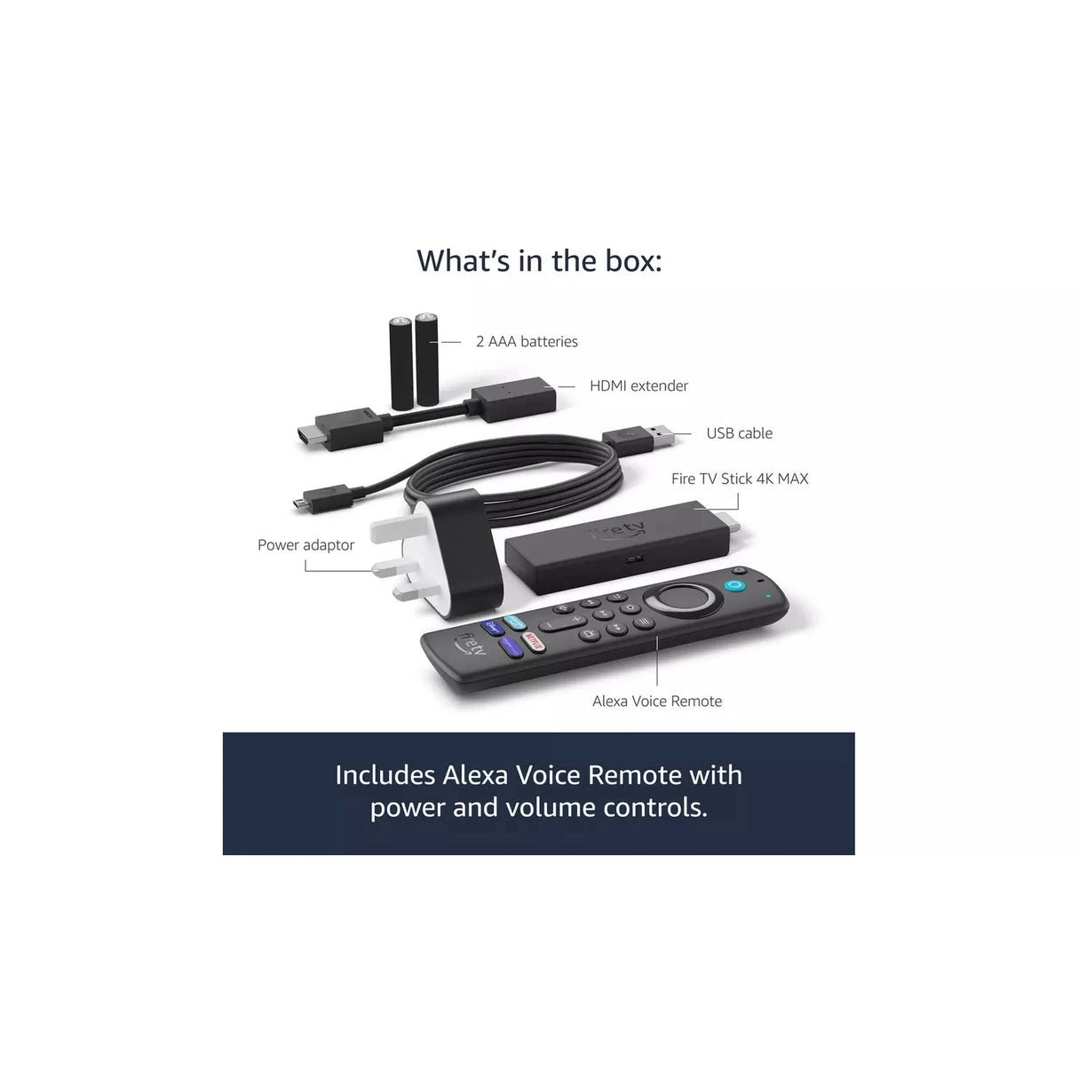 Amazon Fire TV Stick 4K Max (2021), Ultra HD Streaming Device with Alexa Voice Remote - Refurbished Pristine