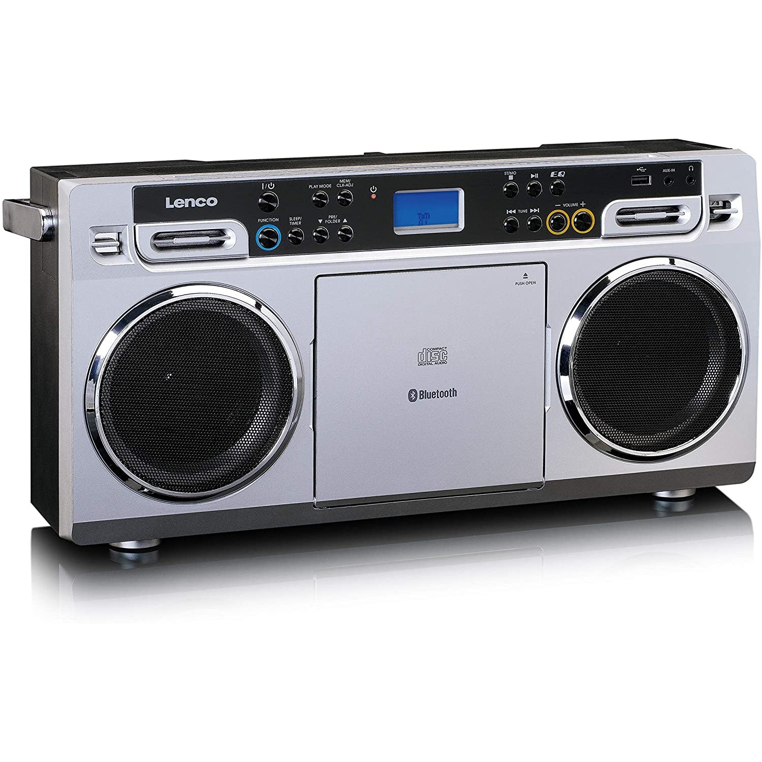 Lenco SCD-580 Portable Radio / CD Player - Silver