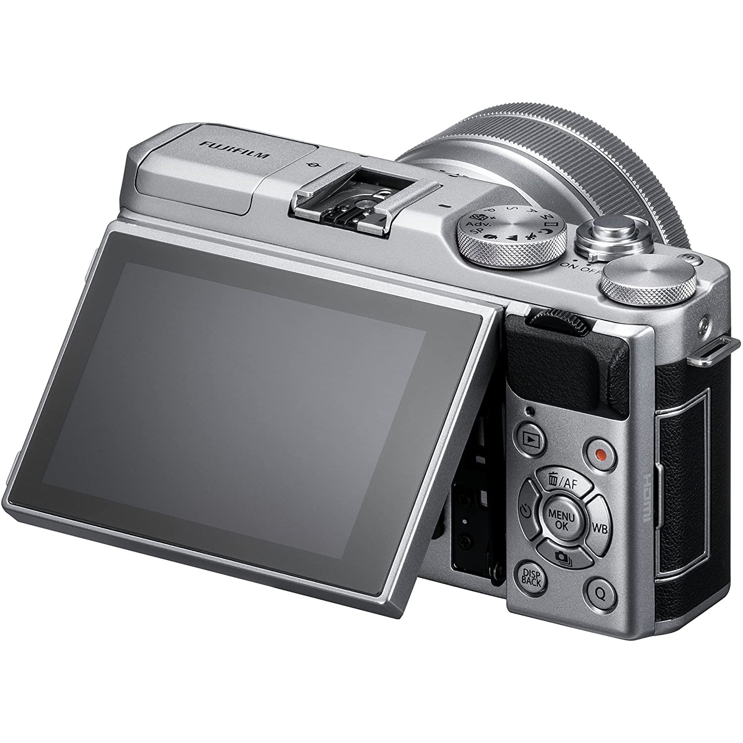Fujifilm X-A5 Compact System Camera with XC 15-45mm OIS Lens, 24.2MP, Wi-Fi, Black & Silver
