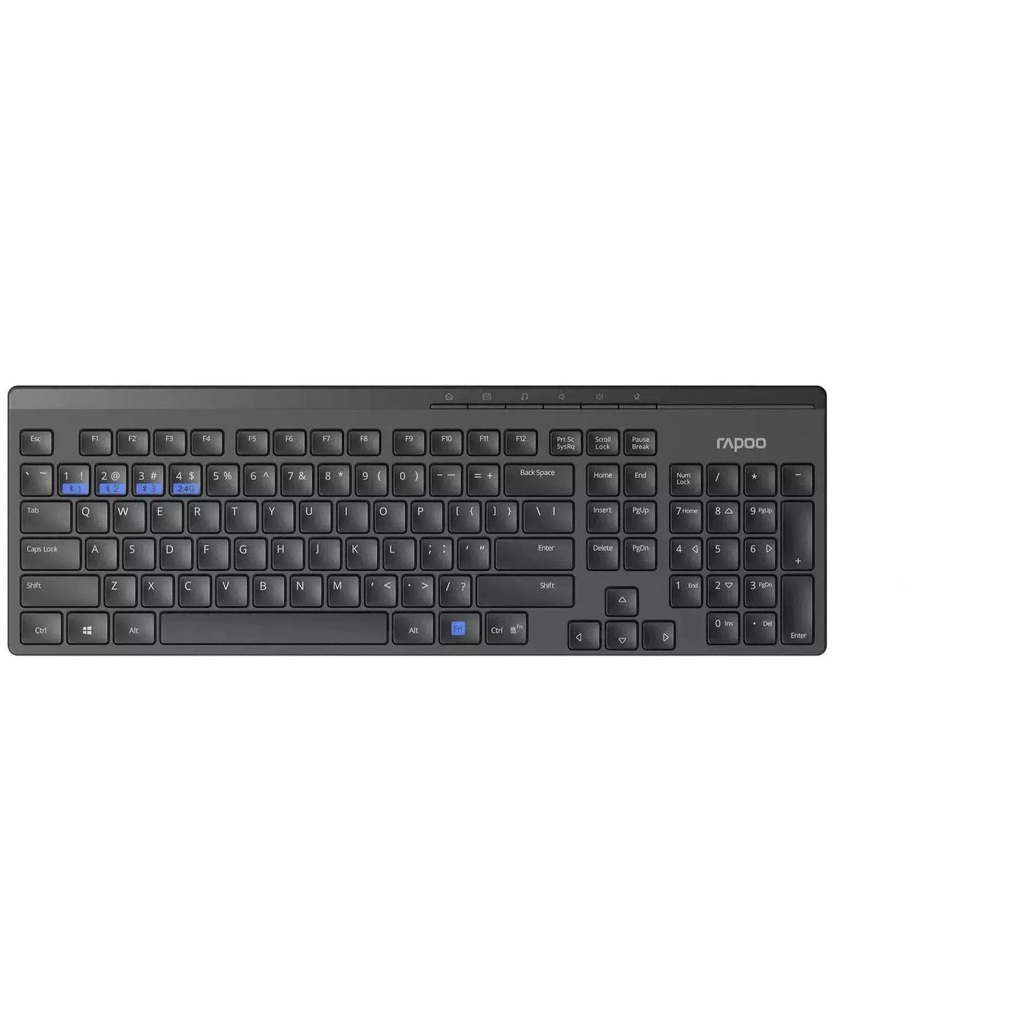 Rapoo 8100M Multi-Mode Wireless Mouse and Keyboard, Black - Refurbished Pristine