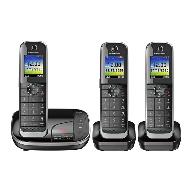 Panasonic KX-TGJ423EB Digital Cordless Telephone, Trio - Good