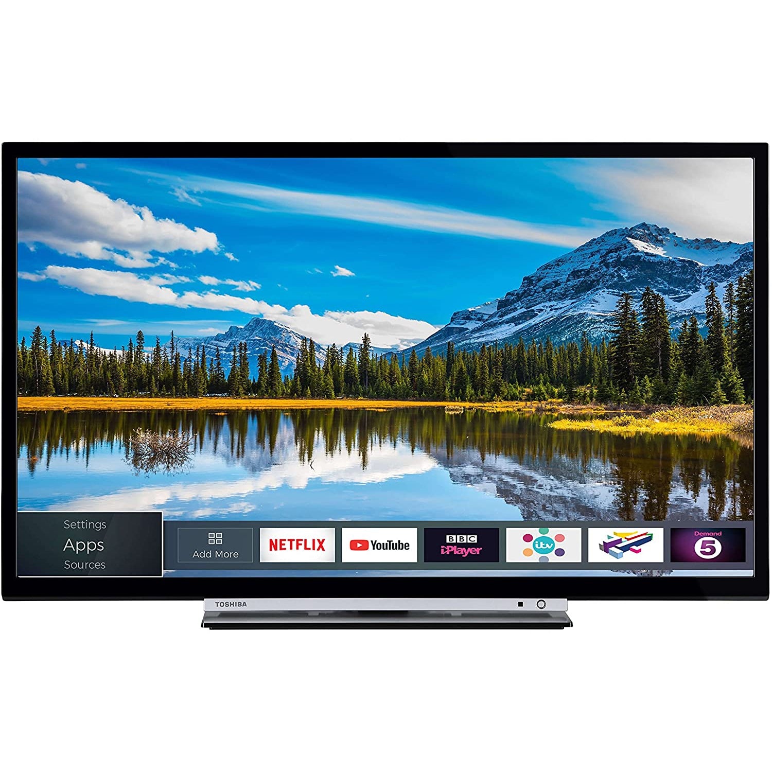 Toshiba 24W3863DB LED HD Ready 720p Smart TV, 24" with Freeview HD, Black - (Missing Stand)