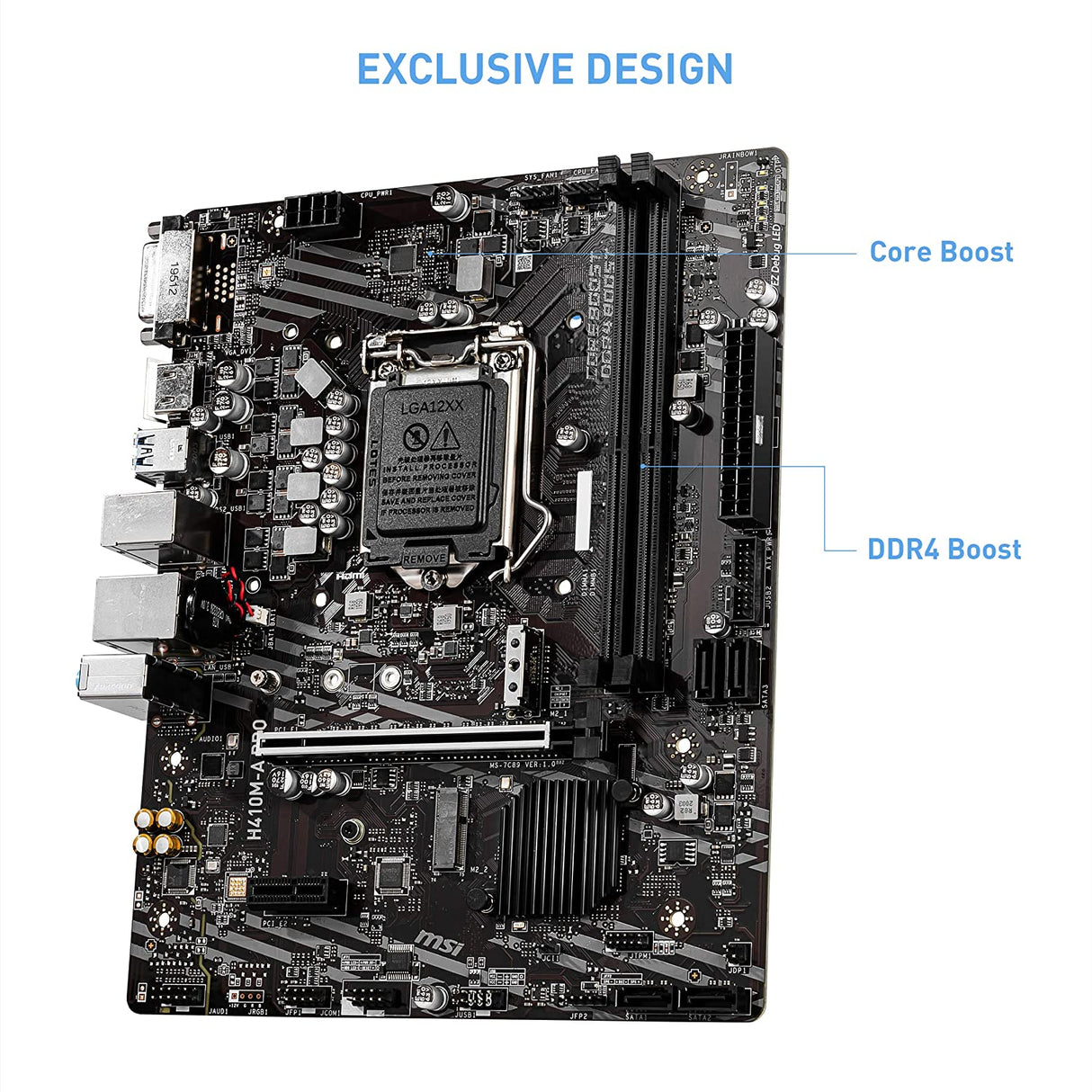 MSI H410M-A PRO mATX Motherboard, 10th Gen Intel Core, LGA 1200 Socket - Refurbished Good