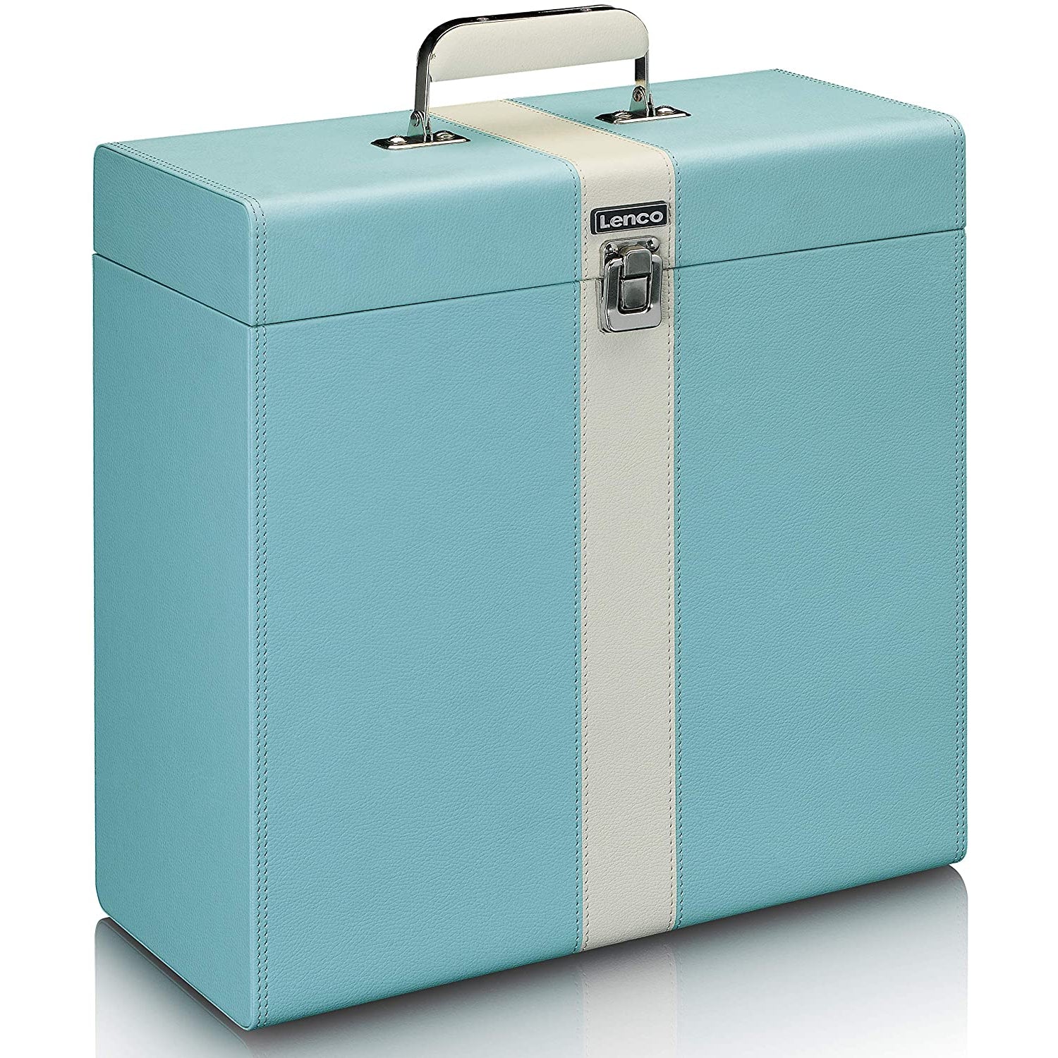 Lenco TTA-300 Record Storage Suitcase - Light Blue / Brown