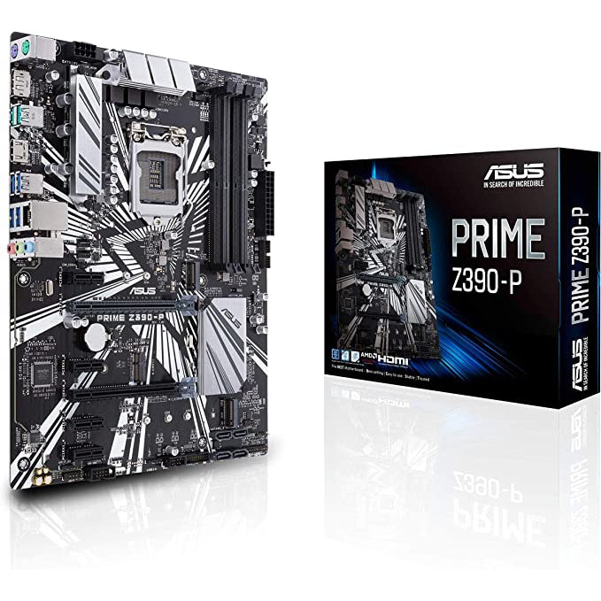 Asus Prime Z390-P Motherboard - Black/White