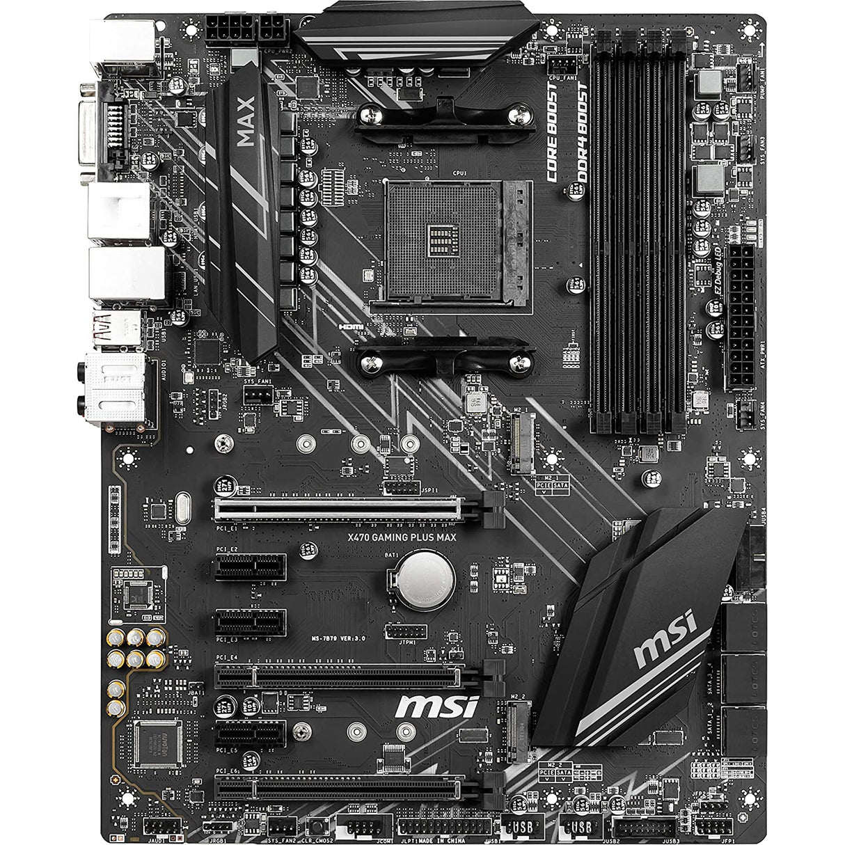 MSI X470 GAMING PLUS MAX Motherboard ATX, AM4 Socket - Refurbished Excellent