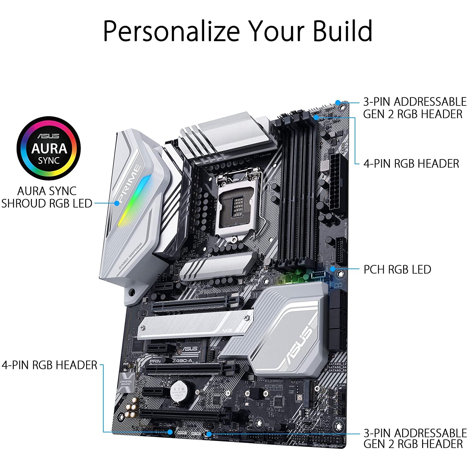 ASUS Prime Z490-A Intel Z490 (LGA 1200), RGB ATX Motherboard