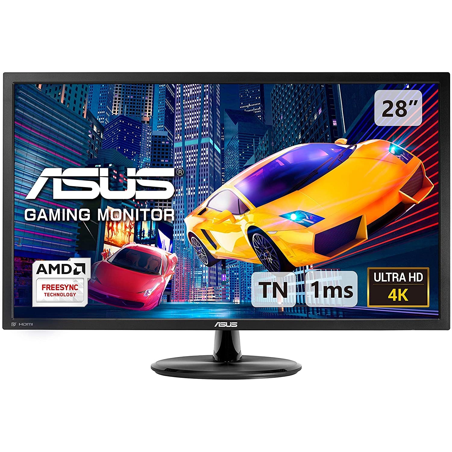 Asus VP28UQG 28" 4K UHD 3840 x 2160 1ms Display Port HDMI Adaptive Sync FreeSync Eye Care Gaming Monitor