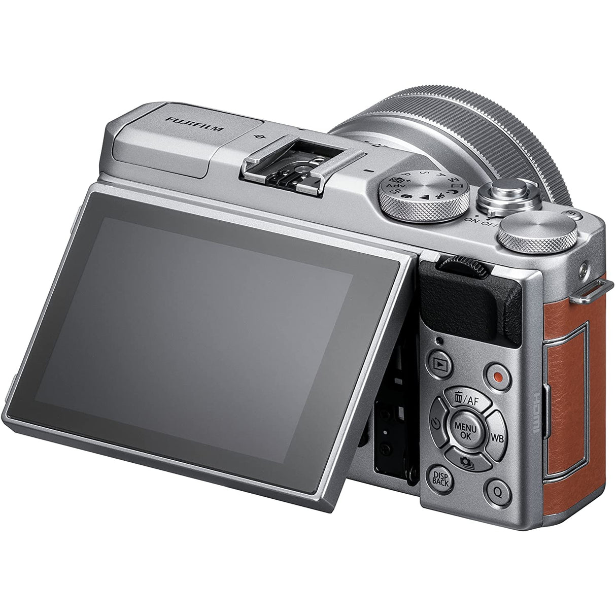 Fujifilm X-A5 Compact System Camera with XC 15-45mm OIS Lens, 24.2MP, Wi-Fi, Brown & Silver