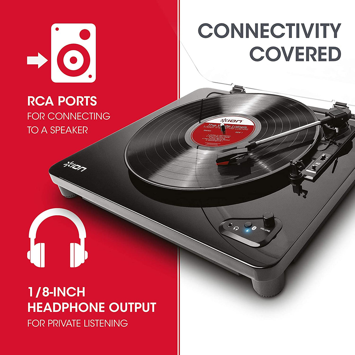 ION Air LP Wireless Streaming Turntable - Black