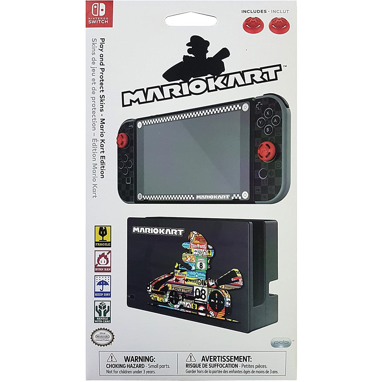 PDP Nintendo Switch Mario Kart Play and Protect Skin - Black