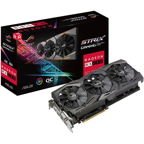 Asus Radeon RX 580 ROG STRIX OC 8GB (GDDR5) Graphics Card, 1360MHz Boost