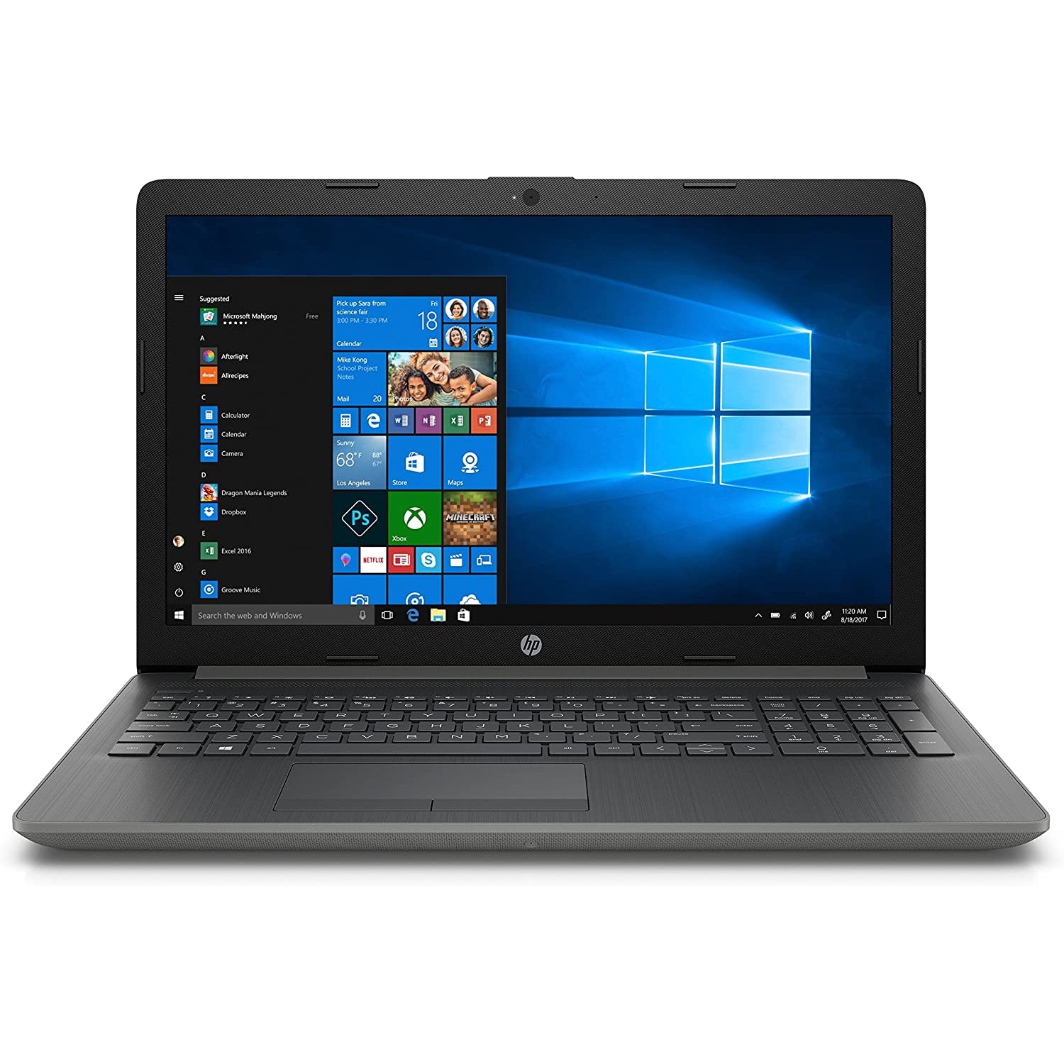 HP 15-DA0503SA 15.6" Laptop, Intel Celeron, 4GB RAM, 1TB HDD, Smoke Grey (4AQ15EA#ABU)