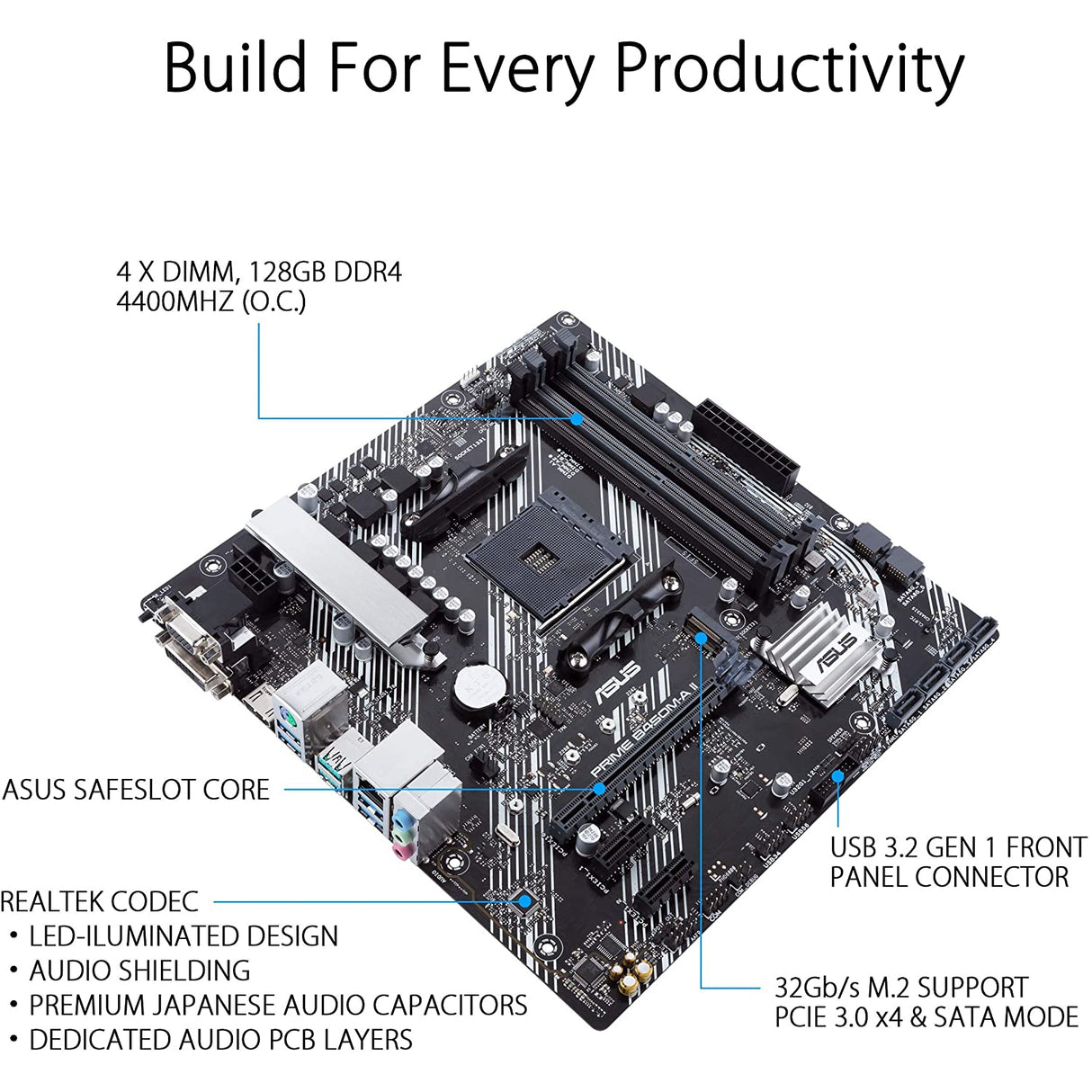 ASUS Prime B450M-A II, AMD AM4, MATX Motherboard