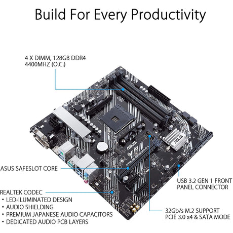 ASUS Prime B450M-A II, AMD AM4, MATX Motherboard