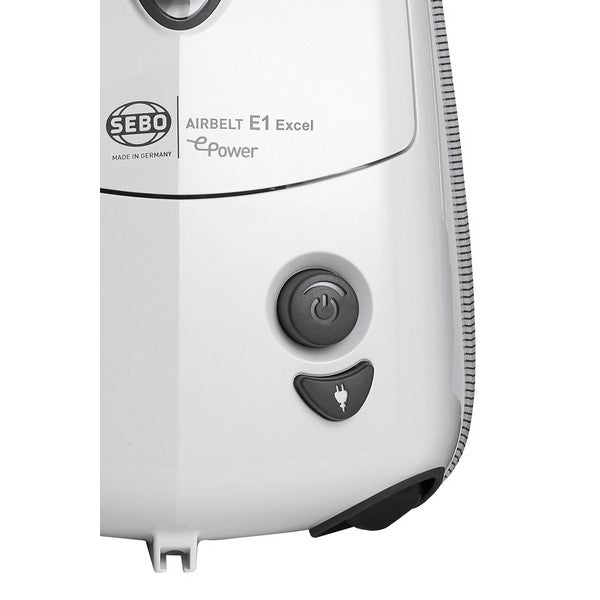 Sebo Airbelt E1 Excel ePower Vacuum Cleaner, White