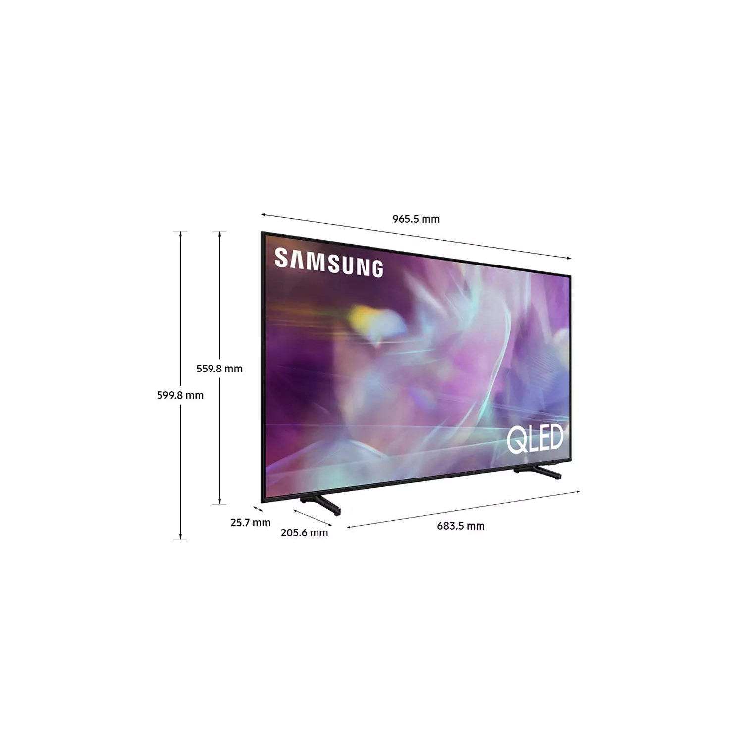 Samsung Q60A 43 Inch 4K Ultra Slim QLED Smart TV - Black