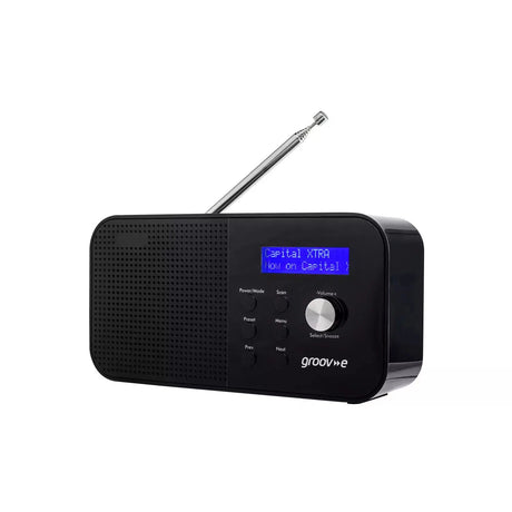 Groov-e Venice GVDR04BK Portable Radio - Black