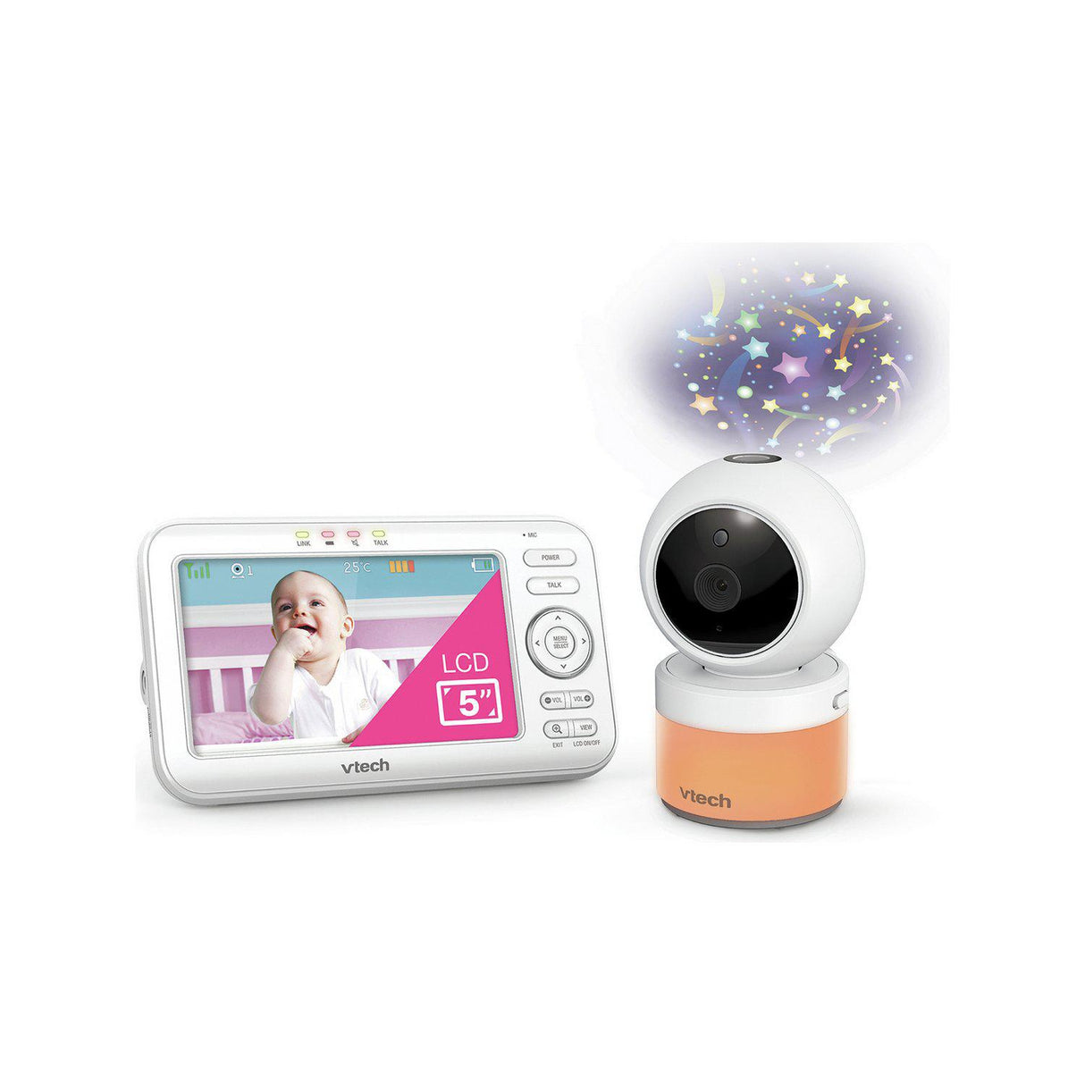 VTech VM5463 Digital Baby Pan & Tilt Monitor - White - Refurbished Excellent