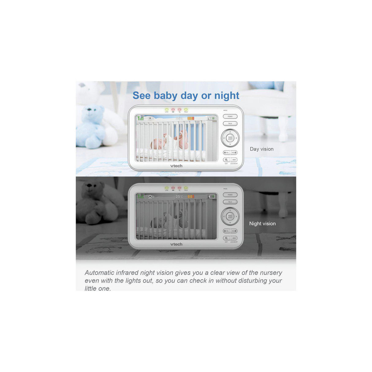 VTech VM5463 Digital Baby Pan & Tilt Monitor - White - Refurbished Excellent