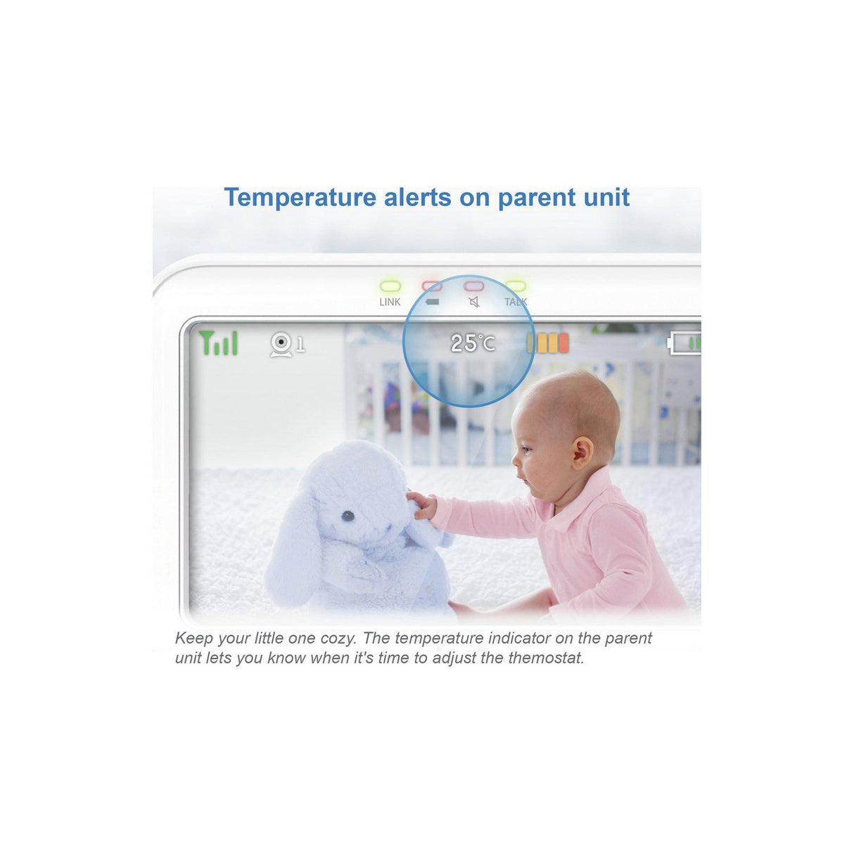 VTech VM5463 Digital Baby Pan & Tilt Monitor - White - Refurbished Excellent