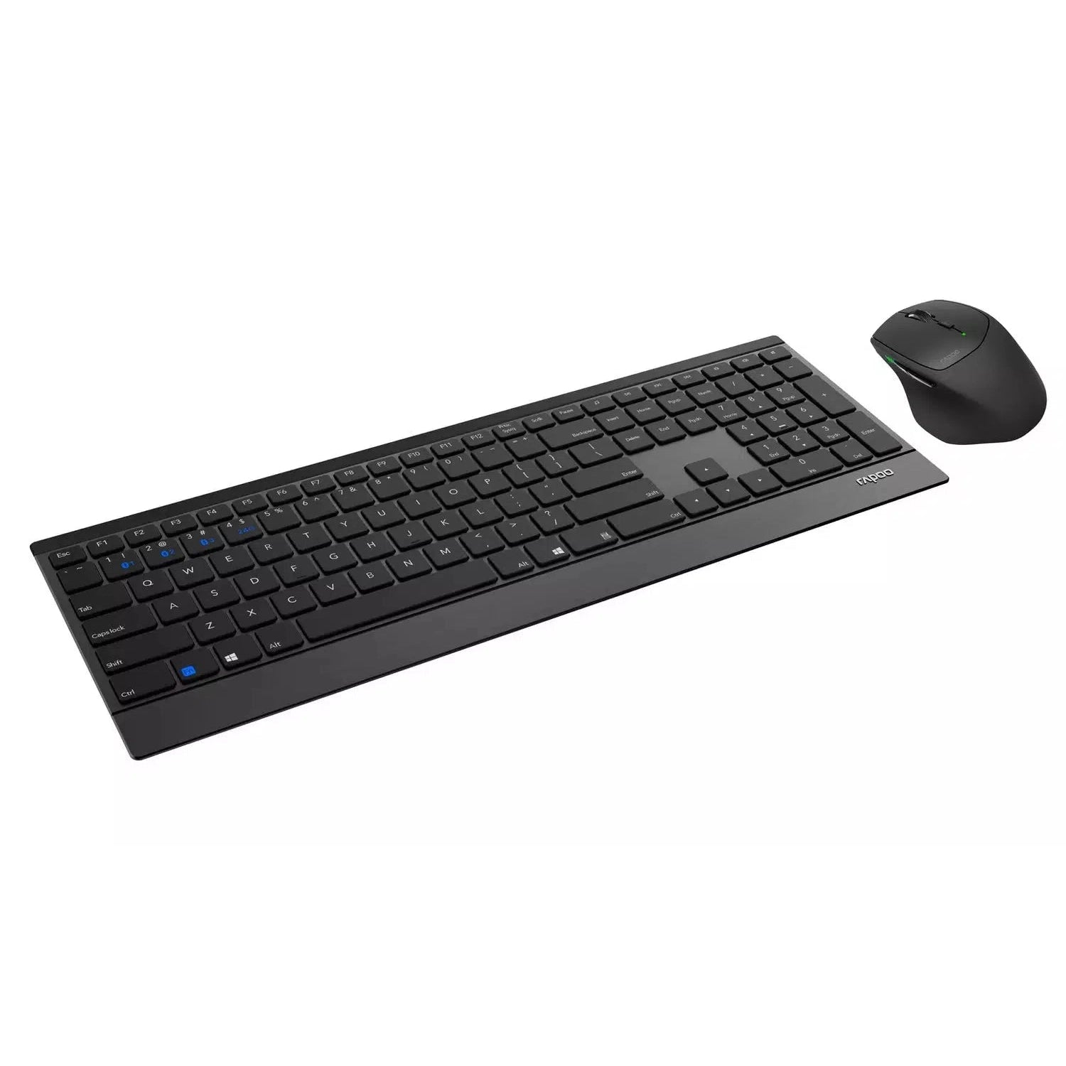 Rapoo 9500M Multi-Mode Wireless Mouse and Keyboard, Black - Refurbished Pristine